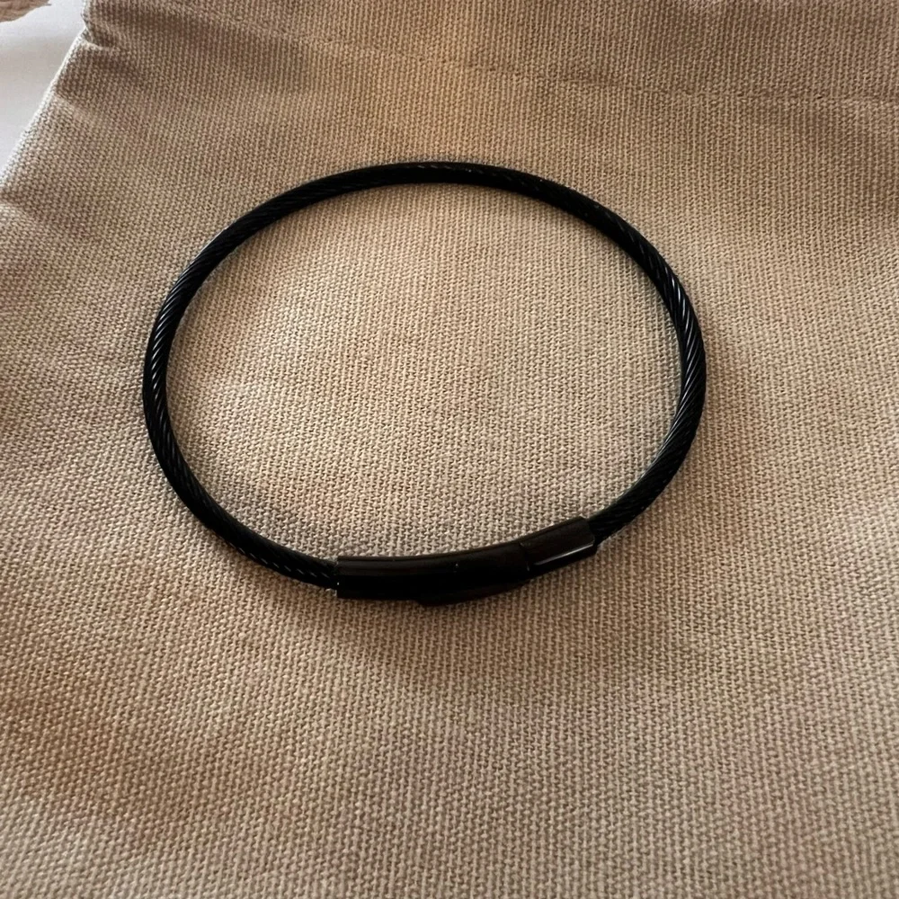 Lot Of 3 NWOT Black Stainless Steel IP Bracelets From Nordstrom - Picture 5 of 9